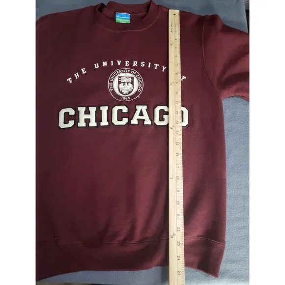 Champion Eco Fleece SZ XS University of Chicago Crewneck Sweatshirt Academia - Picture 7 of 8